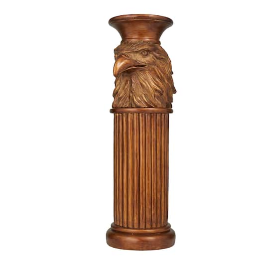 Bronze Polystone Traditional Pedestal Table, 24" x 7" x 9"
